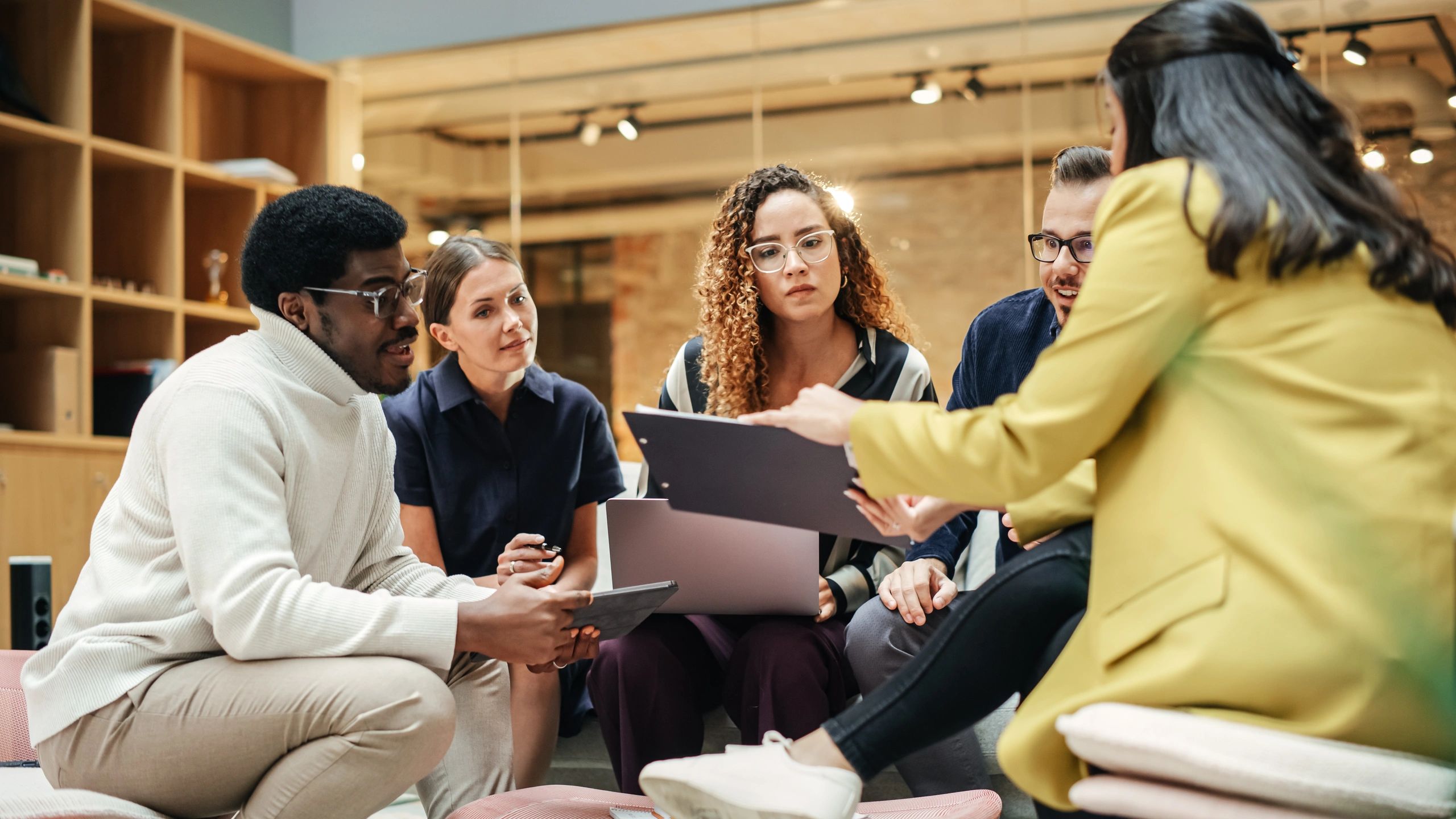 Team meeting in a modern office